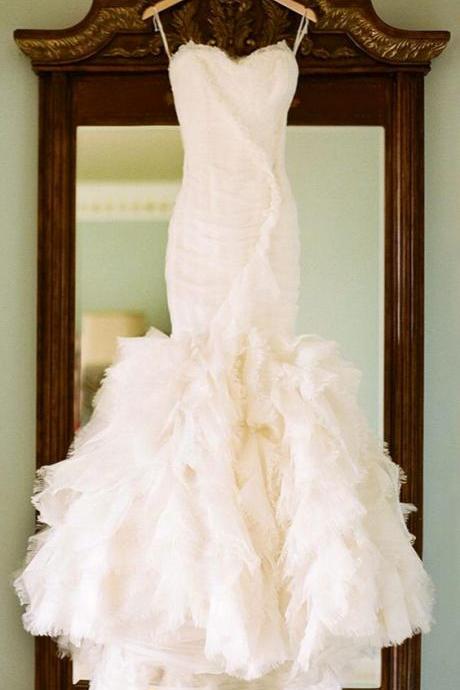 White Prom Dress,mermaid Prom Dress,fashion Bridal Dress,sexy Party Dress,custom Made Evening Dress