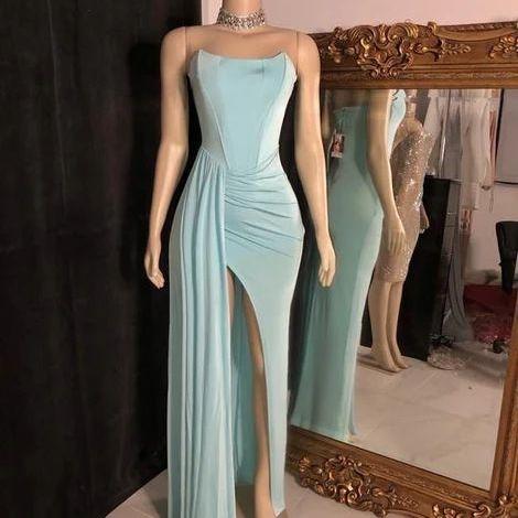 Strapless Simple Mermaid Long Prom Dress