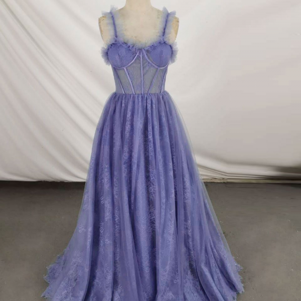 Black Velvet & Royal Blue Long Prom Dress on Luulla