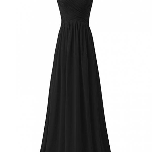 Black Prom Dress,Pleated Prom Dress,Fashion Prom Dress,Sexy Party Dress ...
