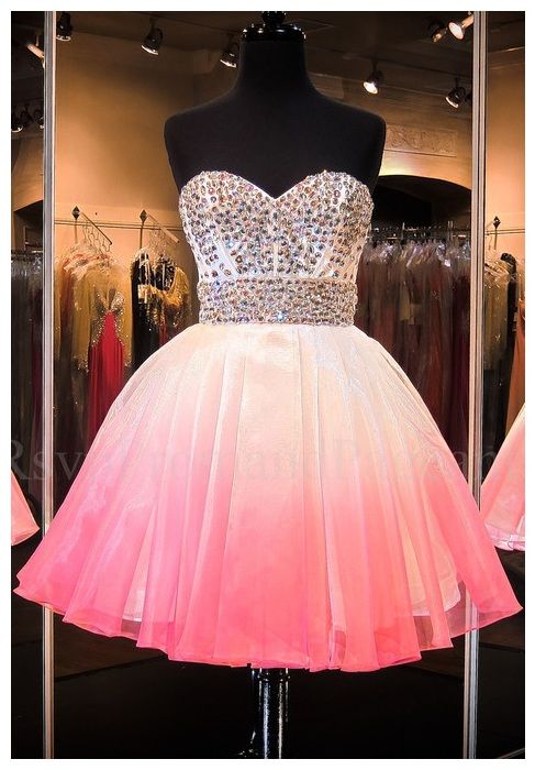 Short Strapless Crystal Homecoming Dress,Fashion Homecoming Dress,Sexy ...