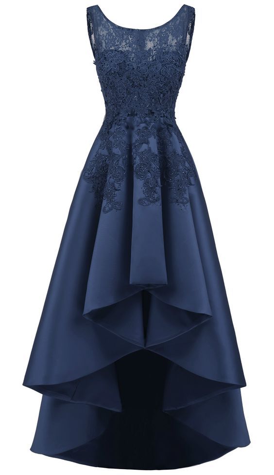Elegant Sleeveless Lace High Low Prom Dress on Luulla