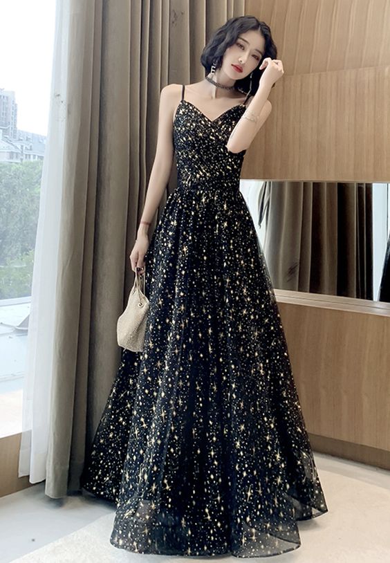 Black Tulle Prom Evening Dresses main image 1