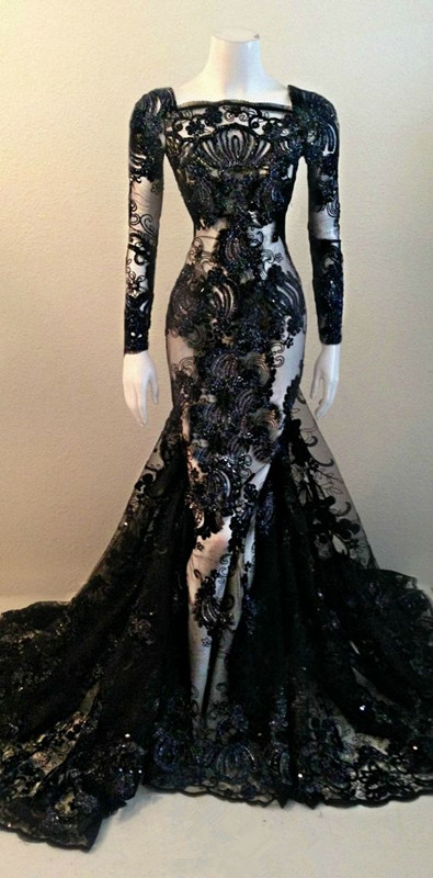 Elegant Prom Dress,Beaded Prom Dress,Mermaid Prom Dress,Lace Prom Dress ...