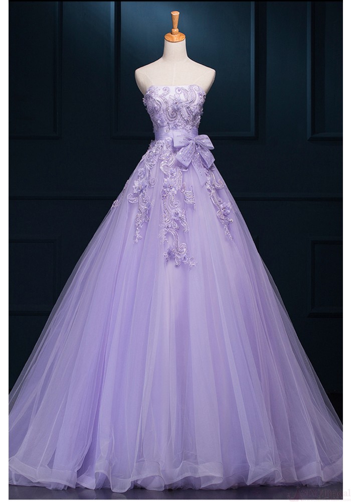 Lilac Prom Dress,Applique Prom Dress,Beaded Prom Dress,Fashion Prom ...