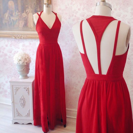 Red Prom Dress,Backless Prom Dress,Fashion Prom Dress,Sexy Party Dress ...