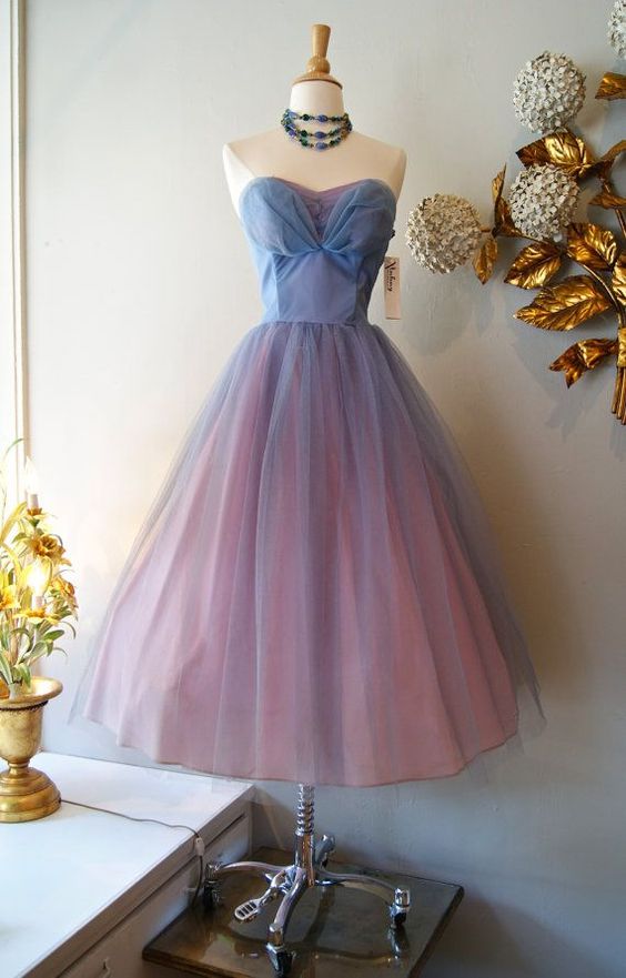 Vintage Tulle Prom Dress